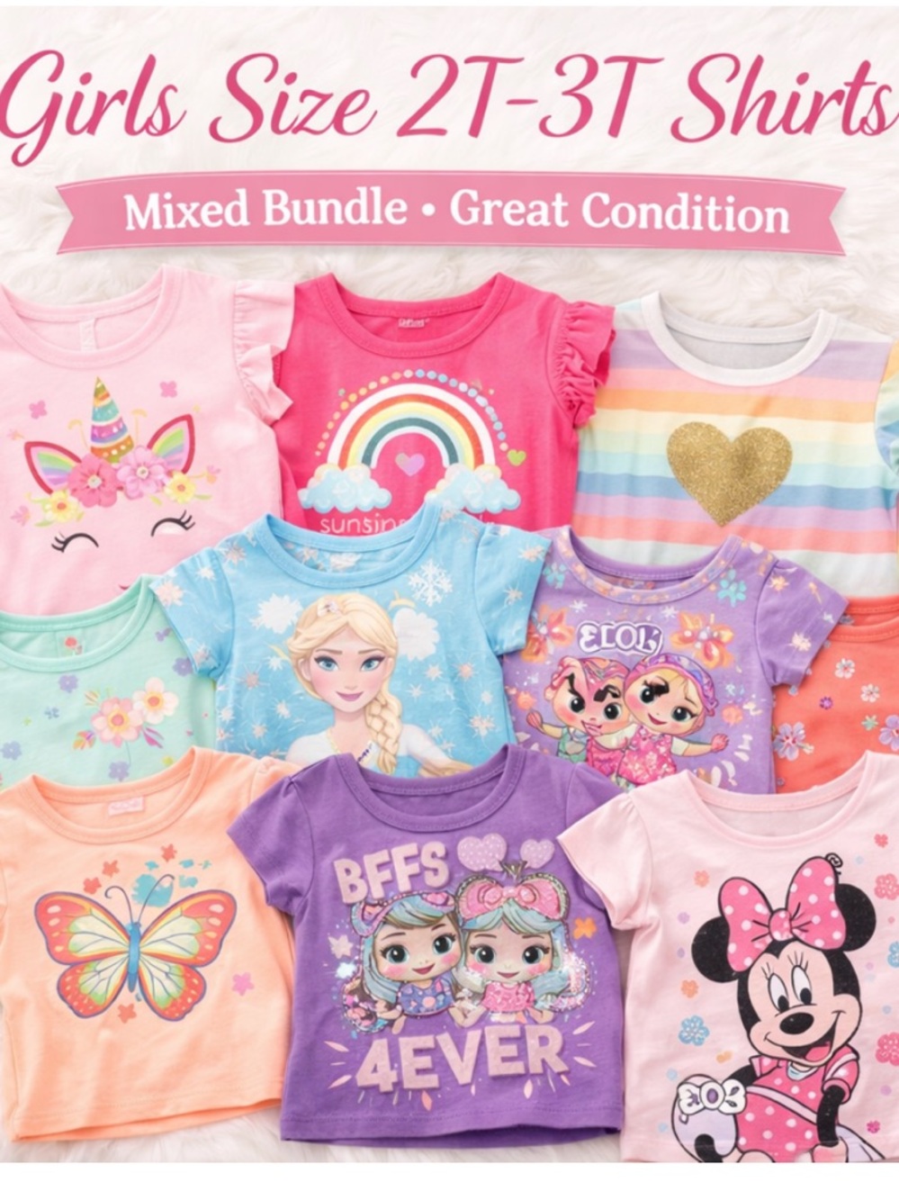 SIZE 2T-3T Girl Tanks/Tee/Tops Bundle